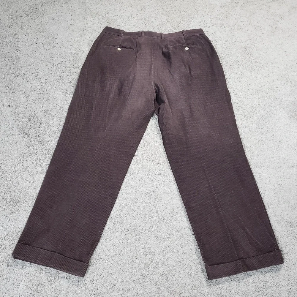 Peter Millar Pants Men 38x30 Brown‎ Corduroy Relaxed Straight High Waist Golf